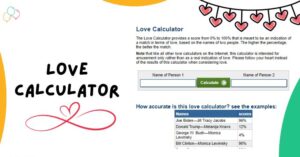 Love Calculator – Test Your Love With Our Meter